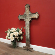 Load image into Gallery viewer, Antique French Wrought Iron Crucifix, Cross, Memorial Cross, Decorative. B12146
