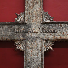 Load image into Gallery viewer, Antique French Wrought Iron Crucifix, Cross, Memorial Cross, Decorative. B12146
