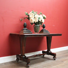 Load image into Gallery viewer, Antique English Sofa Table, Hall Table or Console Table, Rosewood, Tapered Pedestals. B12183
