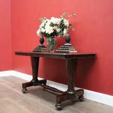 Load image into Gallery viewer, Antique English Sofa Table, Hall Table or Console Table, Rosewood, Tapered Pedestals. B12183
