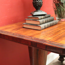 Load image into Gallery viewer, Antique English Sofa Table, Hall Table or Console Table, Rosewood, Tapered Pedestals. B12183
