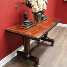 Load image into Gallery viewer, Antique English Sofa Table, Hall Table or Console Table, Rosewood, Tapered Pedestals. B12183
