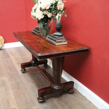 Load image into Gallery viewer, Antique English Sofa Table, Hall Table or Console Table, Rosewood, Tapered Pedestals. B12183
