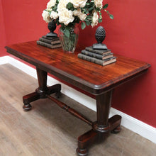 Load image into Gallery viewer, Antique English Sofa Table, Hall Table or Console Table, Rosewood, Tapered Pedestals. B12183
