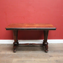 Load image into Gallery viewer, Antique English Sofa Table, Hall Table or Console Table, Rosewood, Tapered Pedestals. B12183
