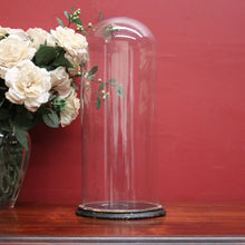 Load image into Gallery viewer, Antique Glass Dome and Wooden Base, Statue, Religious, Clock Cover, Taxidermy Dome. B 12094
