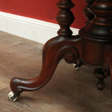 Load image into Gallery viewer, Antique English Side Table, Lamp or Hall Table, Birdcage Base, Burr Walnut. B12184
