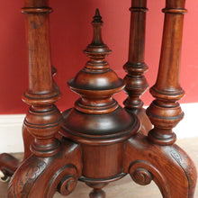 Load image into Gallery viewer, Antique English Side Table, Lamp or Hall Table, Birdcage Base, Burr Walnut. B12184
