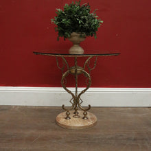 Load image into Gallery viewer, A Mid-century Lamp or Side Table, Glass, Brass and Marble Tri-leg Pedestal Base. B12185
