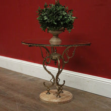 Load image into Gallery viewer, A Mid-century Lamp or Side Table, Glass, Brass and Marble Tri-leg Pedestal Base. B12185
