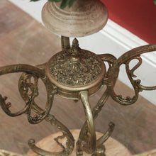 Load image into Gallery viewer, A Mid-century Lamp or Side Table, Glass, Brass and Marble Tri-leg Pedestal Base. B12185
