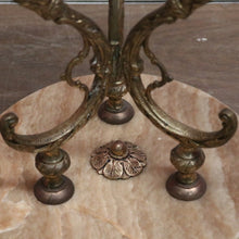 Load image into Gallery viewer, A Mid-century Lamp or Side Table, Glass, Brass and Marble Tri-leg Pedestal Base. B12185
