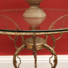 Load image into Gallery viewer, A Mid-century Lamp or Side Table, Glass, Brass and Marble Tri-leg Pedestal Base. B12185
