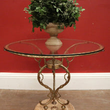 Load image into Gallery viewer, A Mid-century Lamp or Side Table, Glass, Brass and Marble Tri-leg Pedestal Base. B12185
