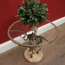 Load image into Gallery viewer, A Mid-century Lamp or Side Table, Glass, Brass and Marble Tri-leg Pedestal Base. B12185
