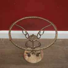 Load image into Gallery viewer, A Mid-century Lamp or Side Table, Glass, Brass and Marble Tri-leg Pedestal Base. B12185
