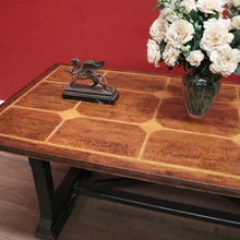 Load image into Gallery viewer, Cross Stretcher Base Dining Table or Kitchen Table with Stone Inlay Pattern Top. B12182
