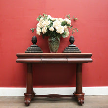 Load image into Gallery viewer, Antique English Mahogany Two Drawer Hall Table or Sofa, Side Table. B12203
