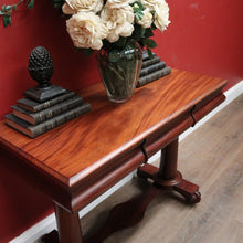 Load image into Gallery viewer, Antique English Mahogany Two Drawer Hall Table or Sofa, Side Table. B12203
