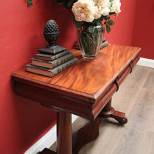 Load image into Gallery viewer, Antique English Mahogany Two Drawer Hall Table or Sofa, Side Table. B12203
