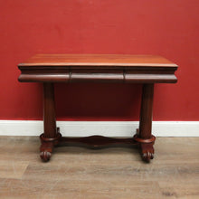 Load image into Gallery viewer, Antique English Mahogany Two Drawer Hall Table or Sofa, Side Table. B12203
