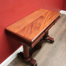 Load image into Gallery viewer, Antique English Mahogany Two Drawer Hall Table or Sofa, Side Table. B12203
