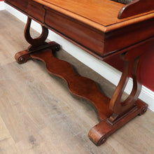 Load image into Gallery viewer, Antique English Mahogany Hall Table or Side, Sofa Table with a single Drawer and Shaped Backboard. B12202
