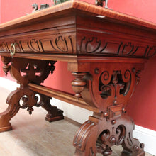 Load image into Gallery viewer, Antique French Walnut Desk or Hall, Sofa, Side Table with a Drawer, Paris France. B12204
