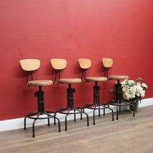 Load image into Gallery viewer, A Set of Four Vintage Designer Bar Stools or Breakfast Bar Stools. B12210
