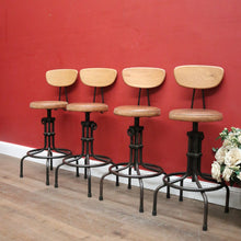 Load image into Gallery viewer, A Set of Four Vintage Designer Bar Stools or Breakfast Bar Stools. B12210
