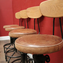 Load image into Gallery viewer, A Set of Four Vintage Designer Bar Stools or Breakfast Bar Stools. B12210
