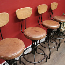 Load image into Gallery viewer, A Set of Four Vintage Designer Bar Stools or Breakfast Bar Stools. B12210
