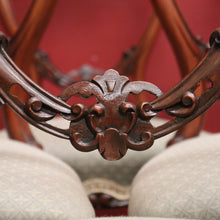 Load image into Gallery viewer, Set of Eight Antique English Mahogany and Fabric Dining or Kitchen Chairs. B12207
