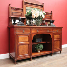 Load image into Gallery viewer, Antique Australian Cedar Sideboard with Mirror Back and Storage Below. B12209
