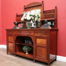 Load image into Gallery viewer, Antique Australian Cedar Sideboard with Mirror Back and Storage Below. B12209
