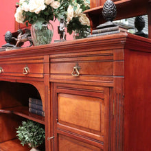 Load image into Gallery viewer, Antique Australian Cedar Sideboard with Mirror Back and Storage Below. B12209
