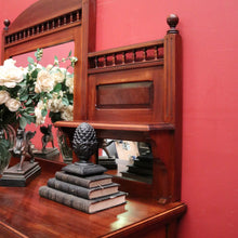 Load image into Gallery viewer, Antique Australian Cedar Sideboard with Mirror Back and Storage Below. B12209
