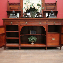 Load image into Gallery viewer, Antique Australian Cedar Sideboard with Mirror Back and Storage Below. B12209
