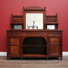 Load image into Gallery viewer, Antique Australian Cedar Sideboard with Mirror Back and Storage Below. B12209
