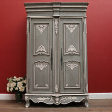 Load image into Gallery viewer, French Grey and White Hand-painted Storage Cabinet, Linen Press or Pantry. B12211
