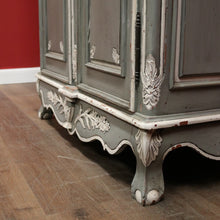 Load image into Gallery viewer, French Grey and White Hand-painted Storage Cabinet, Linen Press or Pantry. B12211
