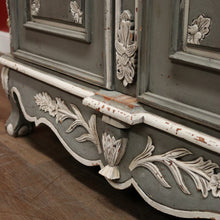 Load image into Gallery viewer, French Grey and White Hand-painted Storage Cabinet, Linen Press or Pantry. B12211
