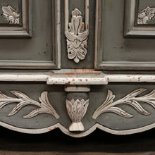 Load image into Gallery viewer, French Grey and White Hand-painted Storage Cabinet, Linen Press or Pantry. B12211
