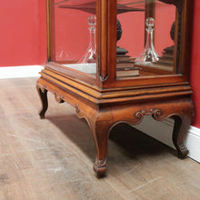 Load image into Gallery viewer, Antique English Walnut and Glass Dome Top Single Door China Cabinet Display Case. B12214
