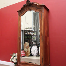 Load image into Gallery viewer, Antique French Walnut and Bevelled Glass Mirror Door Linen Press or Storage Cabinet. B12218
