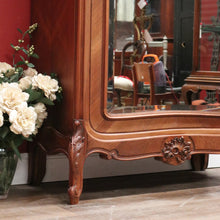 Load image into Gallery viewer, Antique French Walnut and Bevelled Glass Mirror Door Linen Press or Storage Cabinet. B12218
