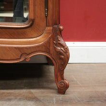 Load image into Gallery viewer, Antique French Walnut and Bevelled Glass Mirror Door Linen Press or Storage Cabinet. B12218
