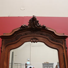 Load image into Gallery viewer, Antique French Walnut and Bevelled Glass Mirror Door Linen Press or Storage Cabinet. B12218
