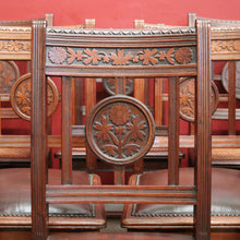 Load image into Gallery viewer, Antique Australian Cedar Dining Chairs or Kitchen Chairs including carvers. B12225
