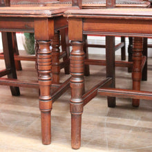 Load image into Gallery viewer, Antique Australian Cedar Dining Chairs or Kitchen Chairs including carvers. B12225
